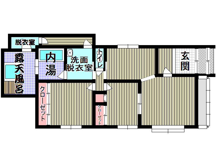 白老町温泉付き貸別荘　楓　露天風呂温泉付き戸建